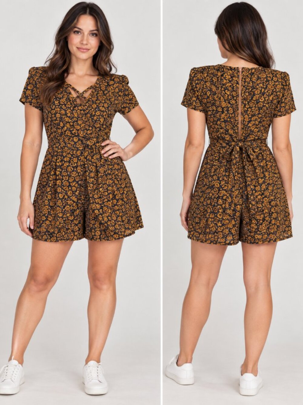 Vintage 90s Alyx Taylor Romper Sz 14 Fits 8/10 Animal Print Boho Grunge Y2K
